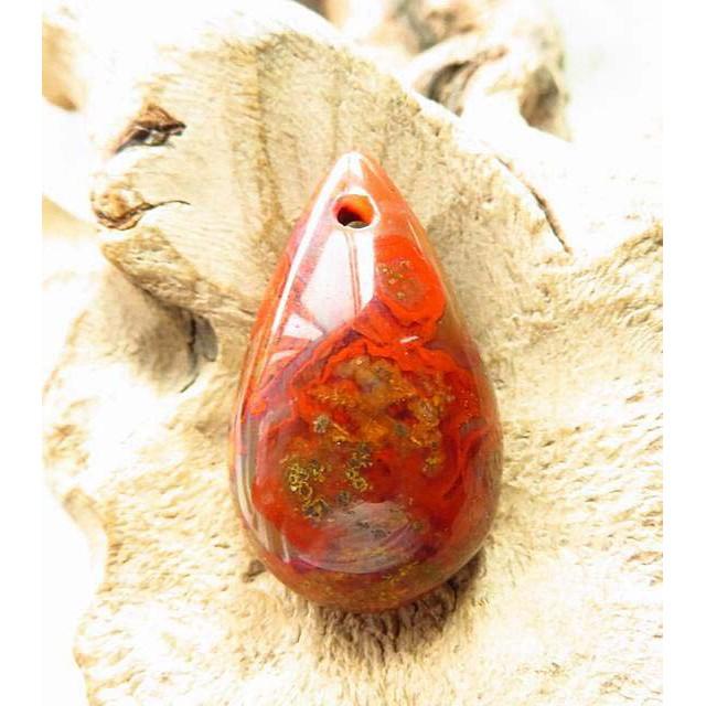 超美天然水滴型南紅瑪瑙北票老料戰國紅26mm吊墬墬子項墬掛墜項鍊珠寶