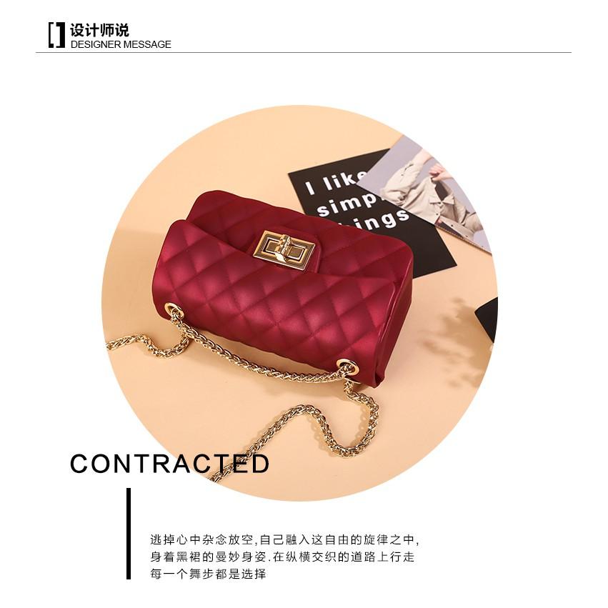 夏天小包包曲筱綃同款包果凍女小包包斜挎包迷你女2020新款肩背包鏈條包側背包側背包小方包-細節圖4
