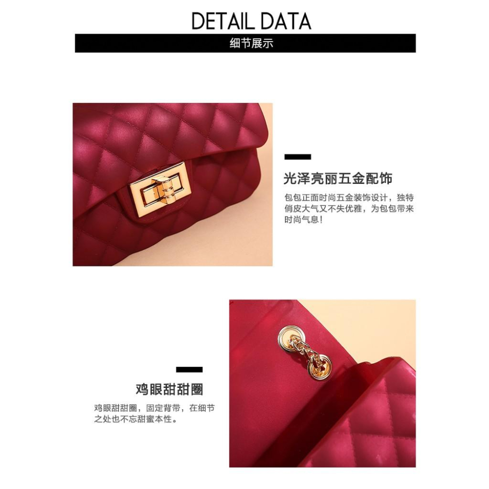 夏天小包包曲筱綃同款包果凍女小包包斜挎包迷你女2020新款肩背包鏈條包側背包側背包小方包-細節圖5