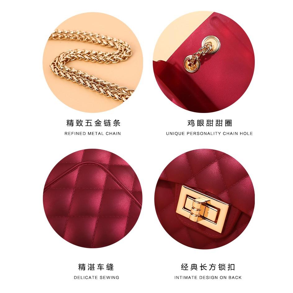 夏天小包包曲筱綃同款包果凍女小包包斜挎包迷你女2020新款肩背包鏈條包側背包側背包小方包-細節圖6