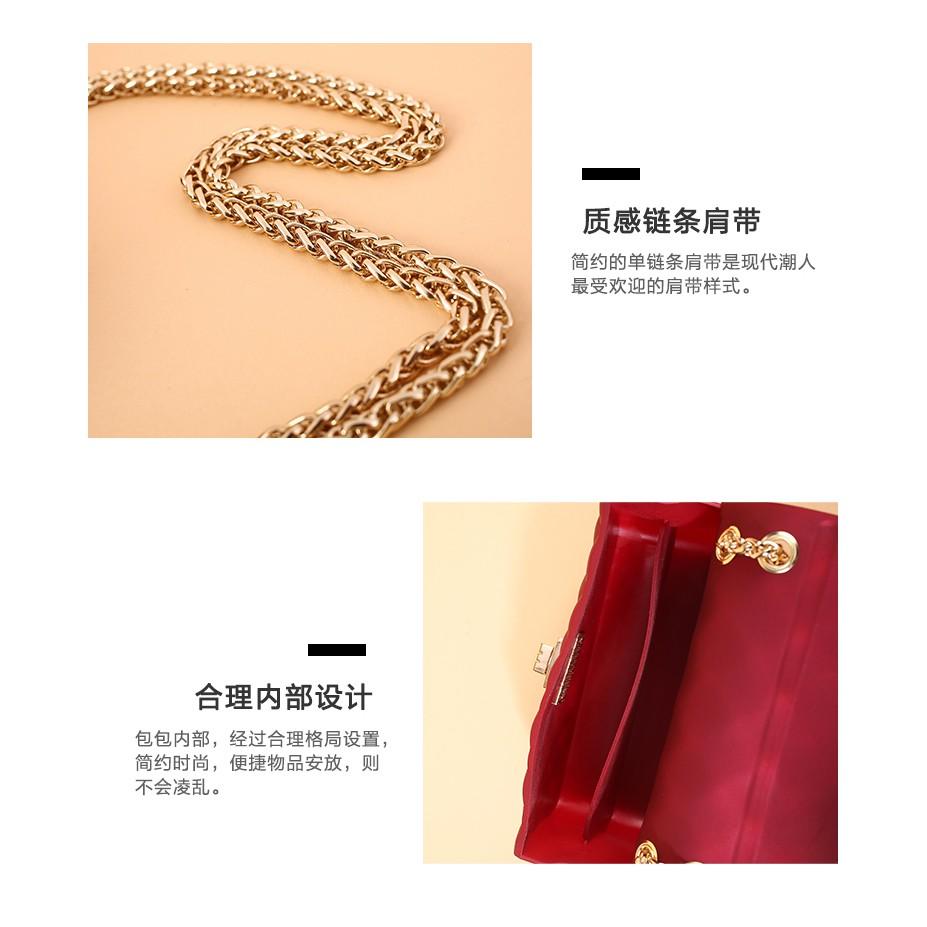 夏天小包包曲筱綃同款包果凍女小包包斜挎包迷你女2020新款肩背包鏈條包側背包側背包小方包-細節圖7