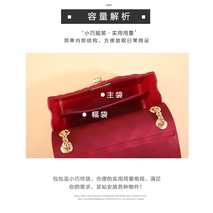 夏天小包包曲筱綃同款包果凍女小包包斜挎包迷你女2020新款肩背包鏈條包側背包側背包小方包-細節圖8