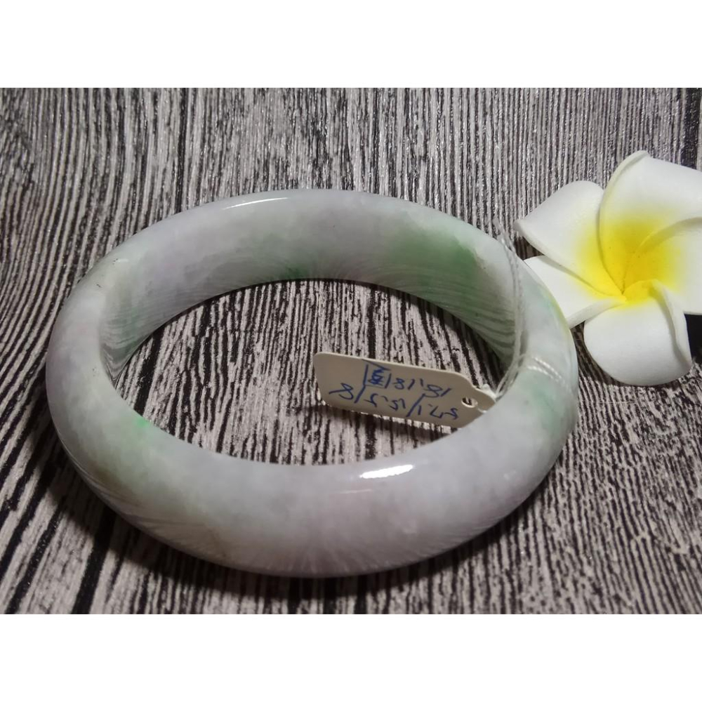 18.18圍天然緬甸玉硬玉翡翠A貨冰糯種冰正陽綠綠春帶彩紫羅蘭手鐲玉鐲鐲子手環平安鐲扁口鐲鐲細膩有種水珠寶玉石首飾飾品-細節圖2