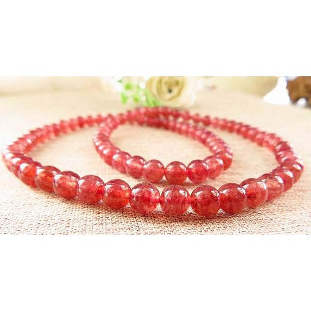 金光閃閃高檔金草莓三圈手鍊冰透天然水晶金草莓33g/6mm繞三圈多圈手鍊手環手串手珠佛珠珠寶玉石首飾飾品-細節圖2