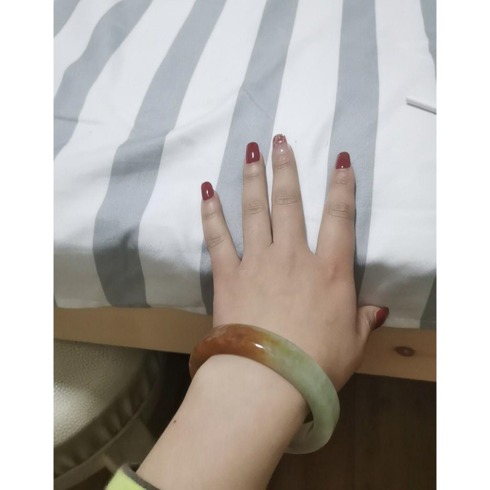 18.56圍緬甸玉翡翠a貨半圈紅翡黃翡冰糯種手鐲手環公主方鐲玉鐲鐲子真品正品珠寶天然玉石寶石首飾飾品-細節圖3