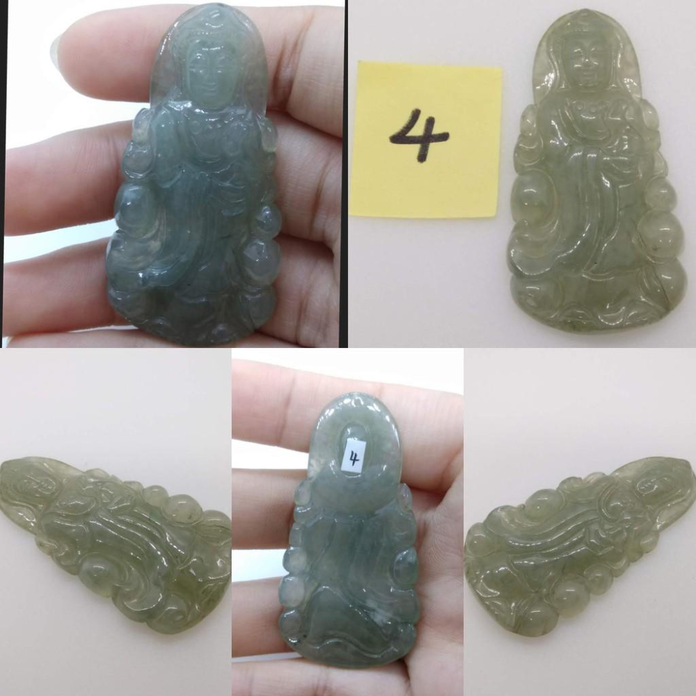 觀音菩薩冰綠天然玉石翡翠a貨緬甸玉墜子吊墜墜子玉墬掛件玉珮項鍊珠寶寶石首飾飾品任選__Q-細節圖6