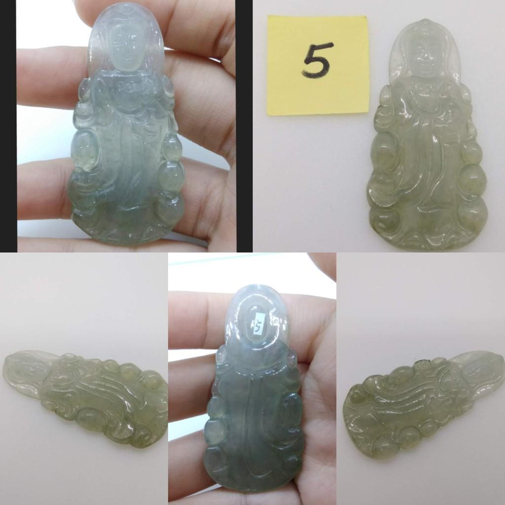 觀音菩薩冰綠天然玉石翡翠a貨緬甸玉墜子吊墜墜子玉墬掛件玉珮項鍊珠寶寶石首飾飾品任選__Q-細節圖7