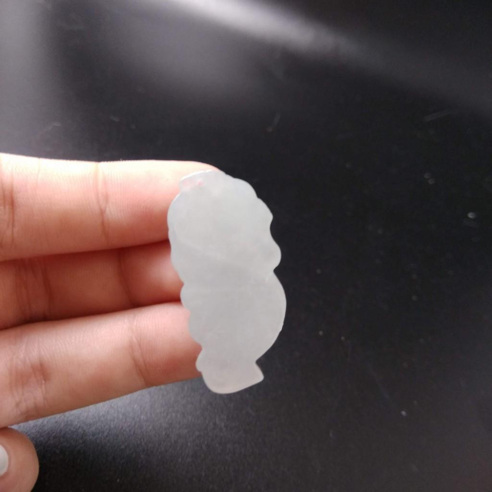 天然玉石緬甸玉硬玉翡翠財神彌勒佛佛公34.2*16.3*5.8mm吊墬墜子玉墬掛件玉珮項鍊珠寶寶石首飾飾品-細節圖2