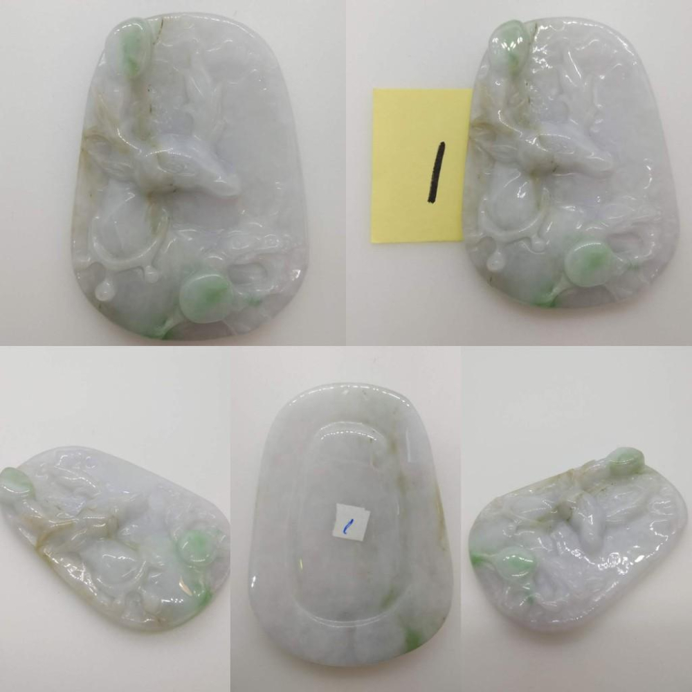 天然緬甸玉白底青三彩翡翠梅花鹿吊墜墜子玉墬掛件玉珮項鍊珠寶寶石首飾飾品任選-細節圖3