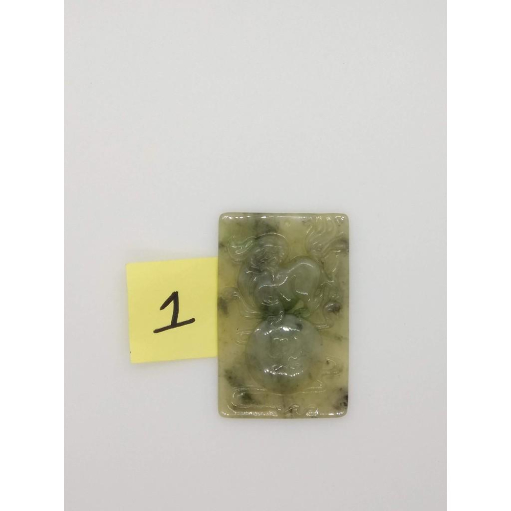 天然緬甸玉黃加綠翡翠立體精雕飄花貔貅吊墜墜子玉墬掛件玉珮項鍊珠寶寶石首飾飾品任選-P-細節圖3