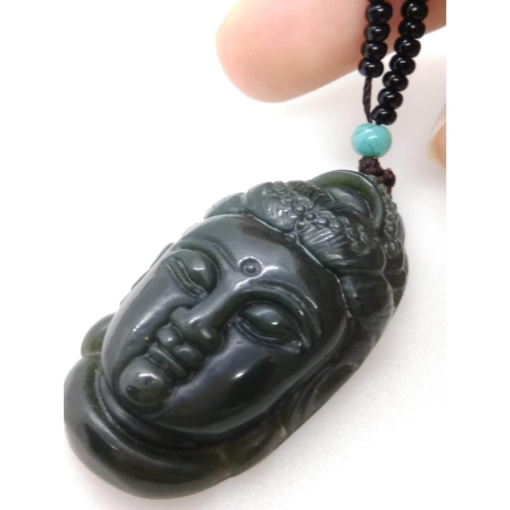 觀音佛像和田玉青玉翡翠綠松石緬甸玉a貨墜子吊墜墜子玉墬掛件玉珮項鍊珠寶寶石首飾飾品-細節圖2