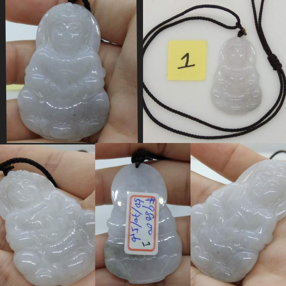 觀音如來佛像紫羅蘭蓮花翡翠a貨緬甸玉墜子吊墜墜子玉墬掛件玉珮項鍊珠寶寶石首飾飾品任選__D-細節圖3