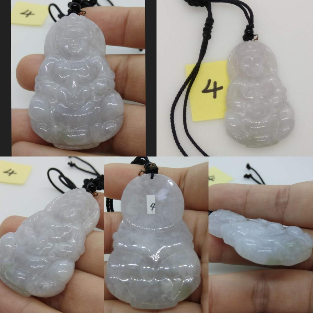 觀音如來佛像紫羅蘭蓮花翡翠a貨緬甸玉墜子吊墜墜子玉墬掛件玉珮項鍊珠寶寶石首飾飾品任選__D-細節圖6
