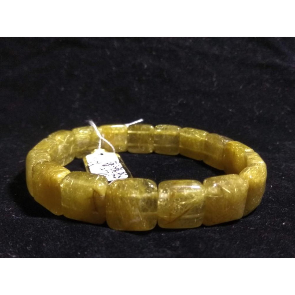 金光閃閃爆多髮天然水晶鈦晶金髮晶手排單圈手牌手鍊手串手環11.4mm/27g首飾飾品-細節圖2