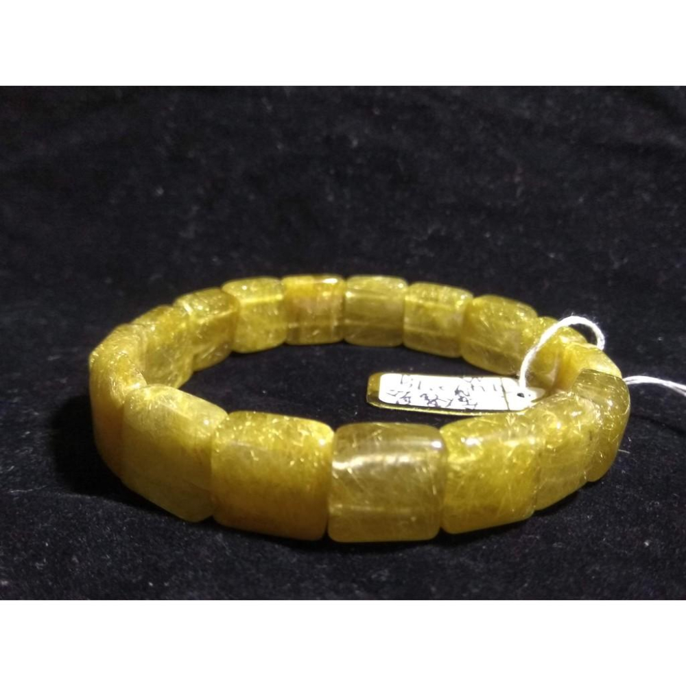 金光閃閃爆多髮天然水晶鈦晶金髮晶手排單圈手牌手鍊手串手環11.4mm/27g首飾飾品-細節圖3