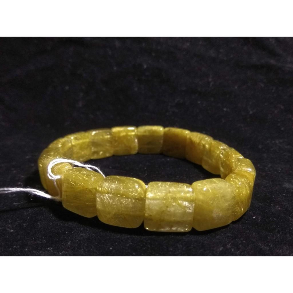 金光閃閃爆多髮天然水晶鈦晶金髮晶手排單圈手牌手鍊手串手環11.4mm/27g首飾飾品-細節圖4