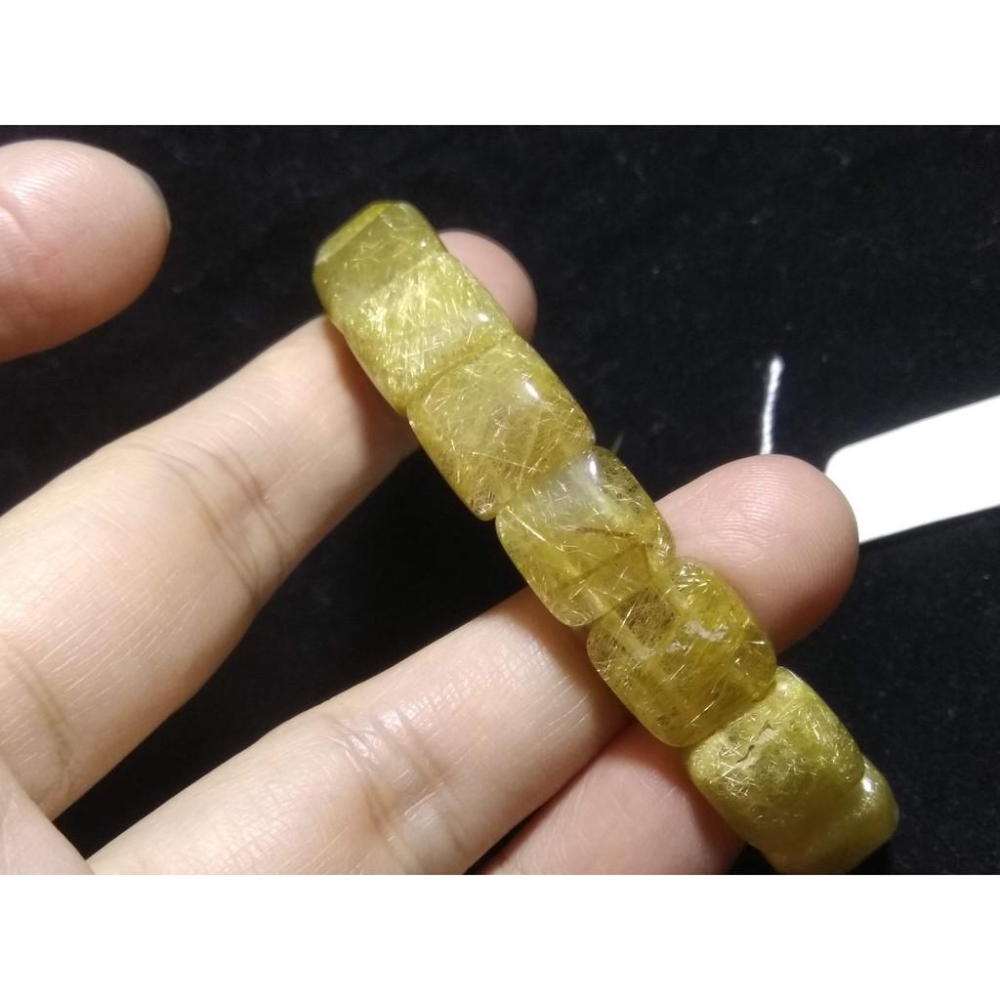 金光閃閃爆多髮天然水晶鈦晶金髮晶手排單圈手牌手鍊手串手環11.4mm/27g首飾飾品-細節圖6