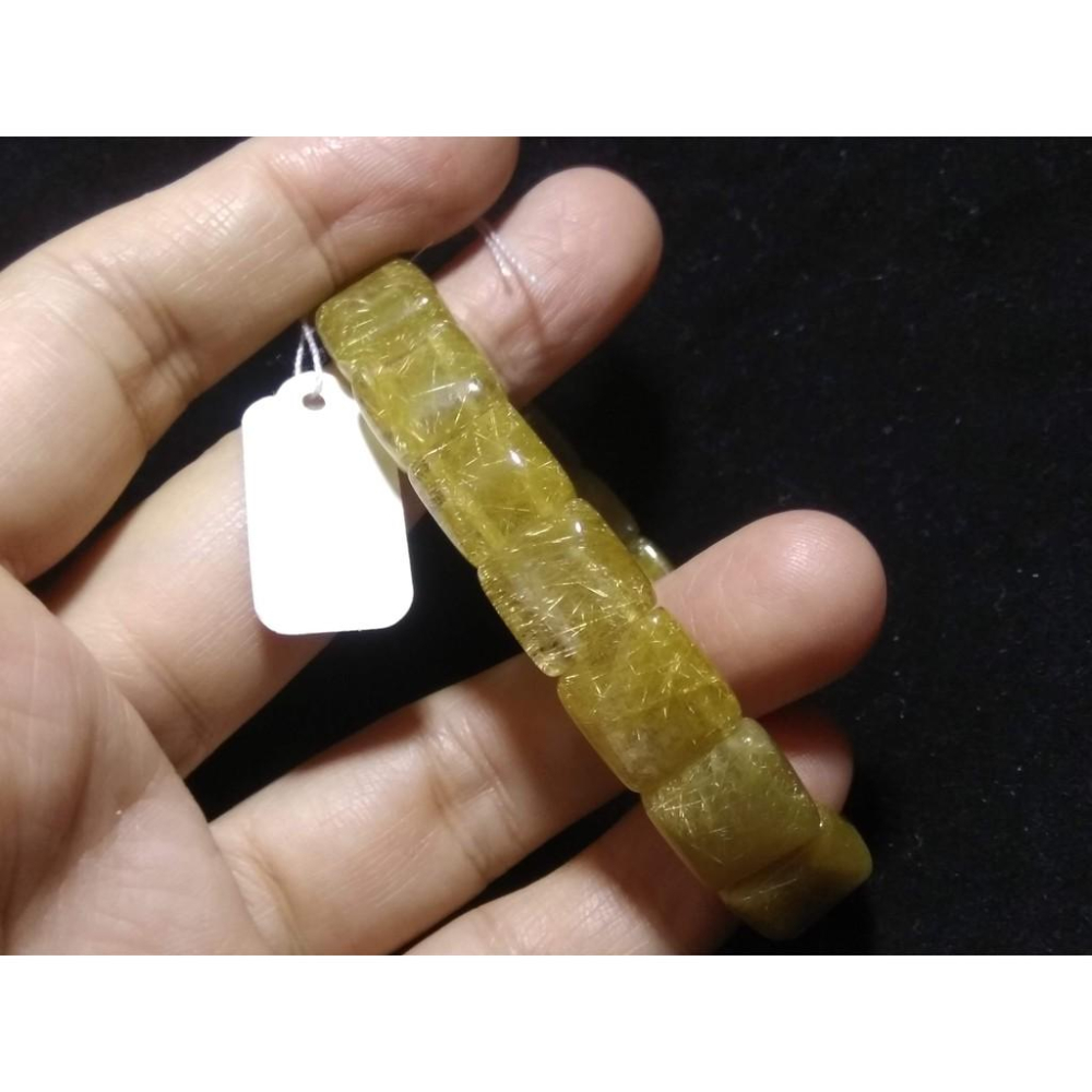 金光閃閃爆多髮天然水晶鈦晶金髮晶手排單圈手牌手鍊手串手環11.4mm/27g首飾飾品-細節圖9