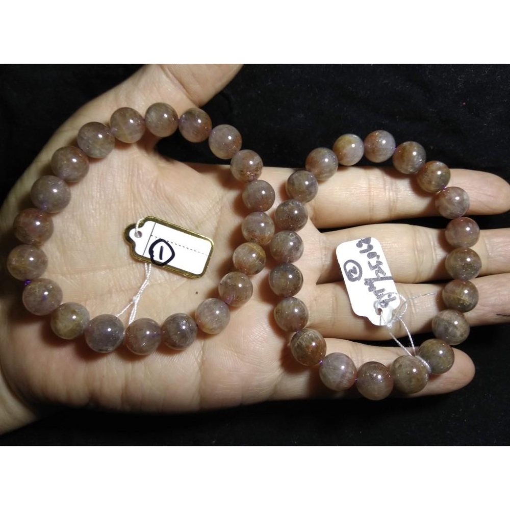 天然水晶極光23聚寶盆半盆銀塔山圓珠單圈手鍊手串手鏈手珠手環9.7mm招財珠寶玉石首飾飾品數款任選其一-細節圖3