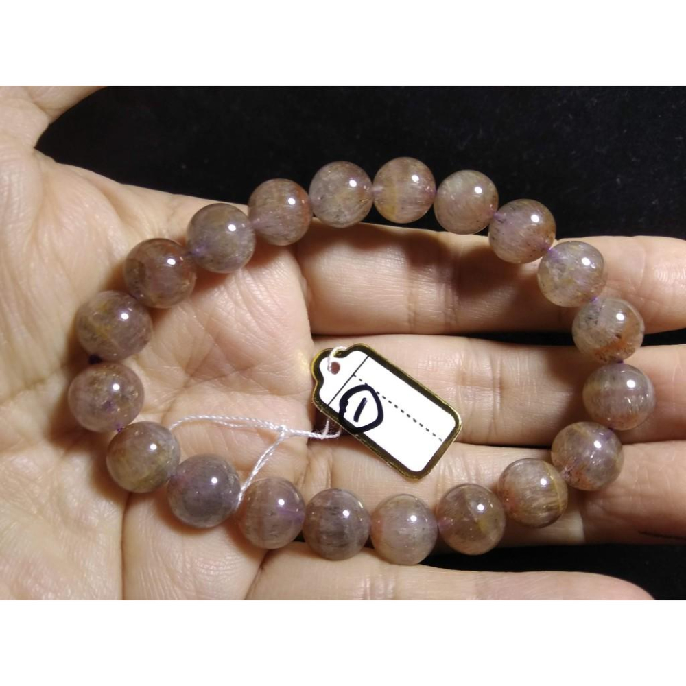 天然水晶極光23聚寶盆半盆銀塔山圓珠單圈手鍊手串手鏈手珠手環9.7mm招財珠寶玉石首飾飾品數款任選其一-細節圖4