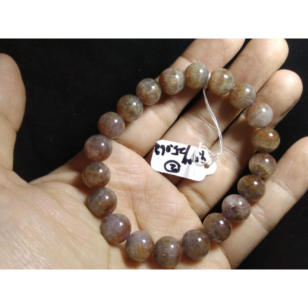 天然水晶極光23聚寶盆半盆銀塔山圓珠單圈手鍊手串手鏈手珠手環9.7mm招財珠寶玉石首飾飾品數款任選其一-細節圖6