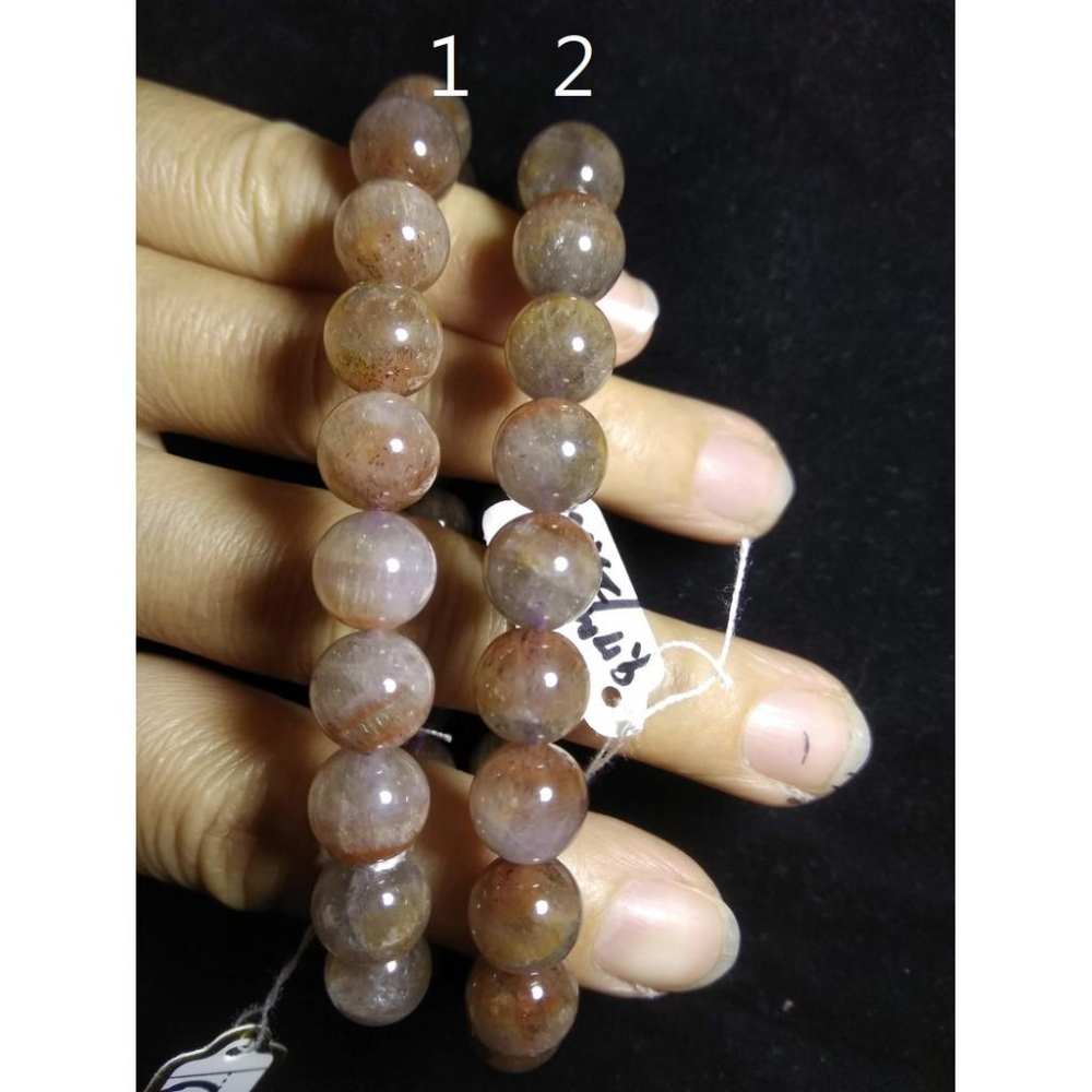 天然水晶極光23聚寶盆半盆銀塔山圓珠單圈手鍊手串手鏈手珠手環9.7mm招財珠寶玉石首飾飾品數款任選其一-細節圖9