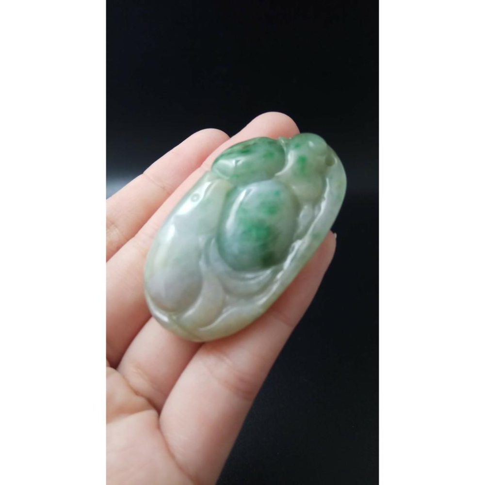天然玉石緬甸玉硬玉A貨翡翠三彩魚躍龍門如意葫蘆雙面精雕吊墬48*29*12.9mm玉珮墬子玉墬掛件平安珠寶寶石首飾飾品-細節圖3