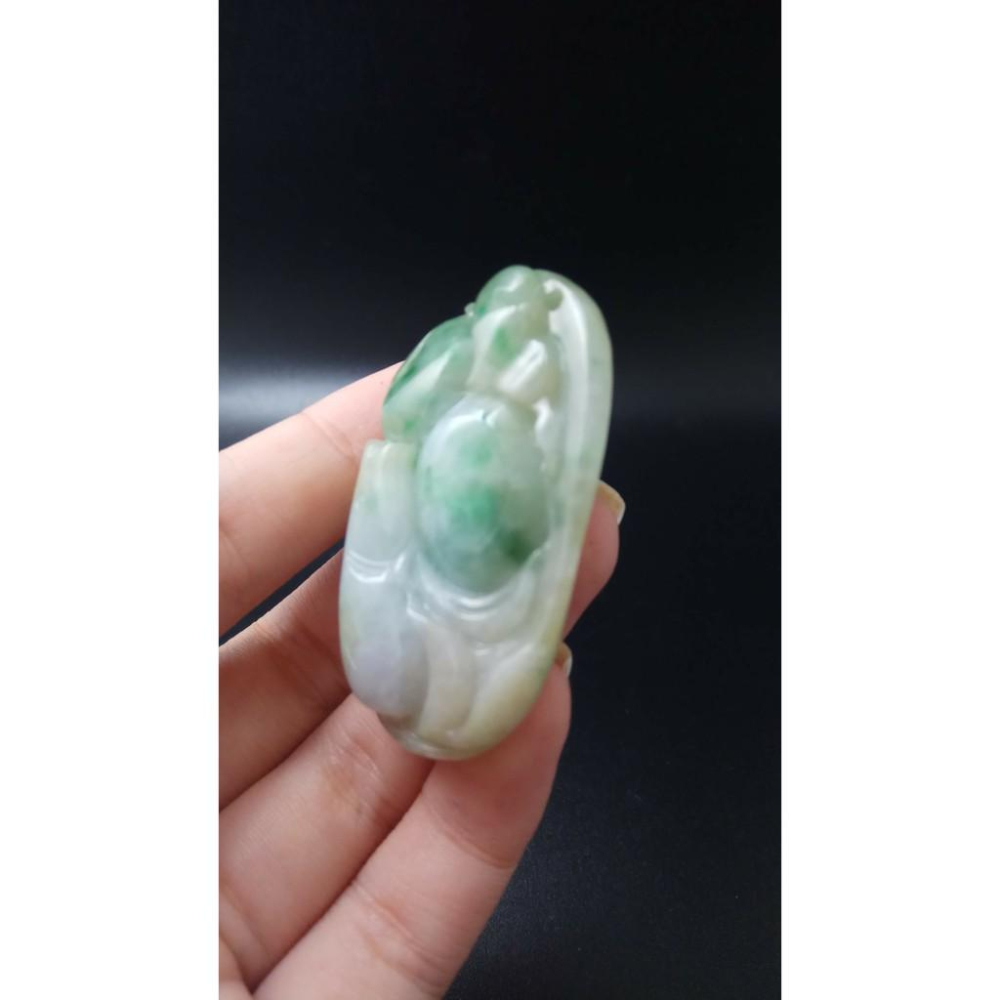 天然玉石緬甸玉硬玉A貨翡翠三彩魚躍龍門如意葫蘆雙面精雕吊墬48*29*12.9mm玉珮墬子玉墬掛件平安珠寶寶石首飾飾品-細節圖6