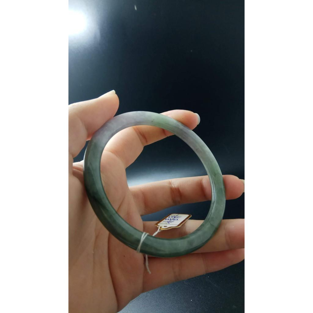 18.84圍天然緬甸玉硬玉翡翠冰春彩圓骨鐲手鐲玉鐲鐲子手環圓鐲細膩有種水珠寶玉石首飾飾品-細節圖4