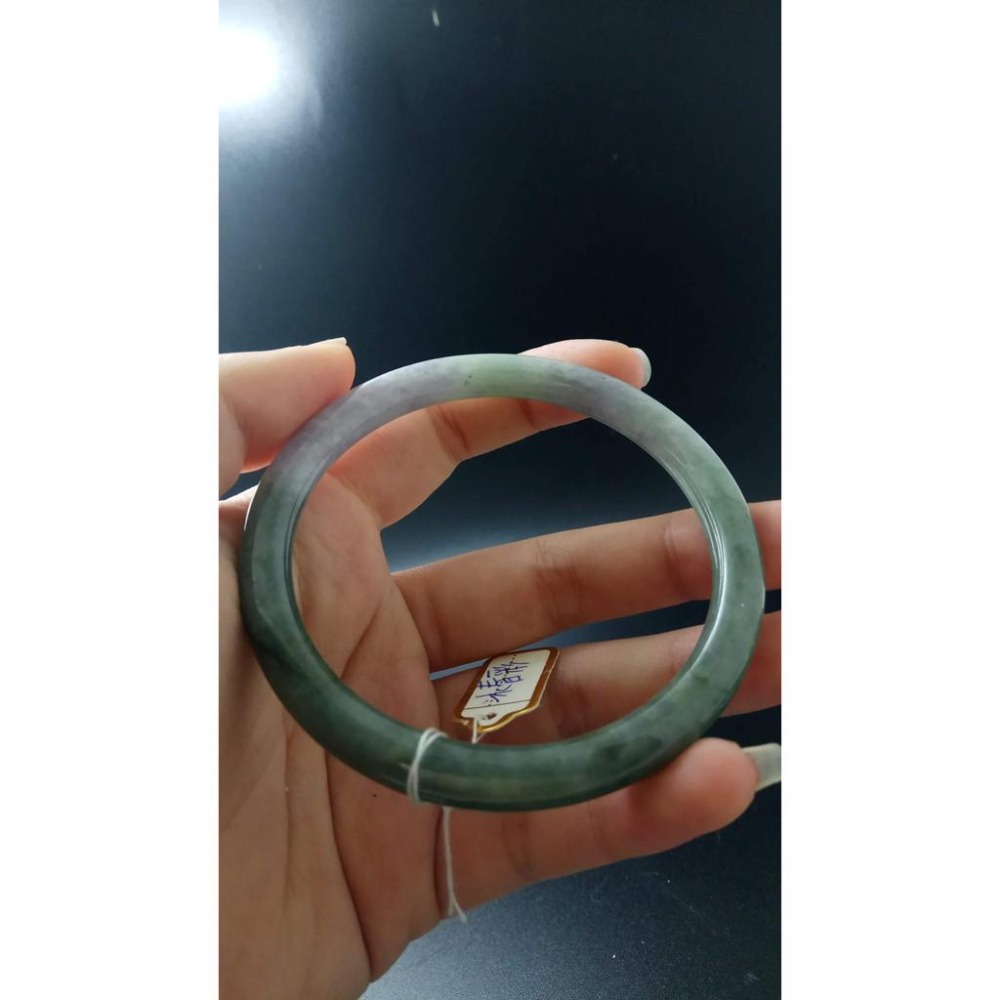 18.84圍天然緬甸玉硬玉翡翠冰春彩圓骨鐲手鐲玉鐲鐲子手環圓鐲細膩有種水珠寶玉石首飾飾品-細節圖5