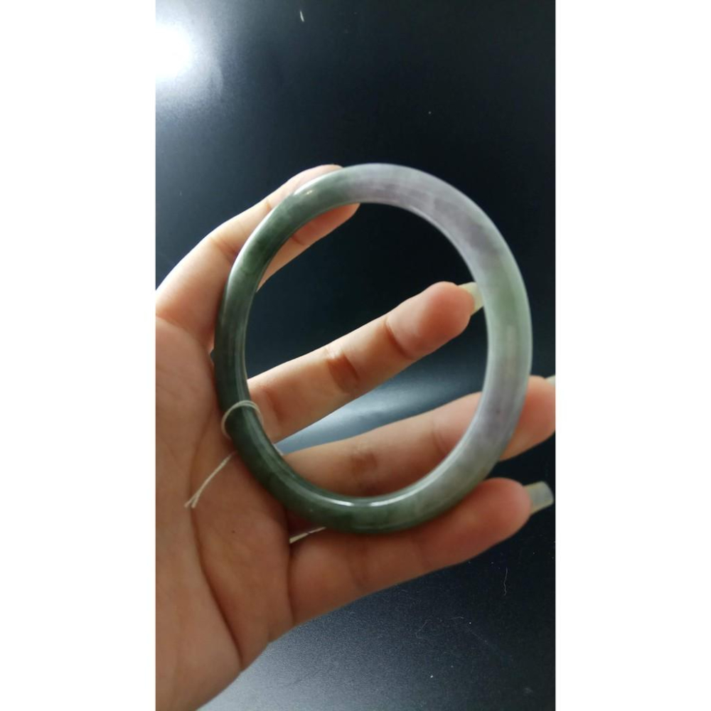 18.84圍天然緬甸玉硬玉翡翠冰春彩圓骨鐲手鐲玉鐲鐲子手環圓鐲細膩有種水珠寶玉石首飾飾品-細節圖6