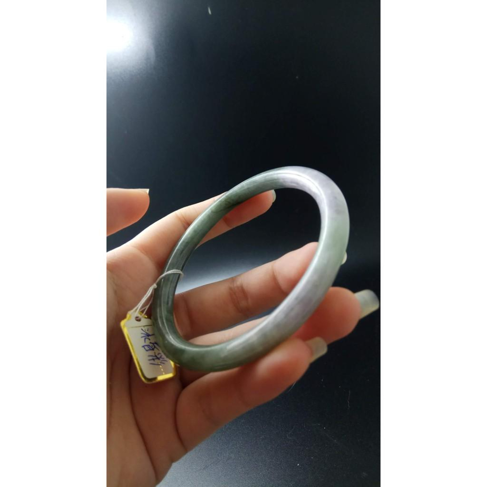 18.84圍天然緬甸玉硬玉翡翠冰春彩圓骨鐲手鐲玉鐲鐲子手環圓鐲細膩有種水珠寶玉石首飾飾品-細節圖9