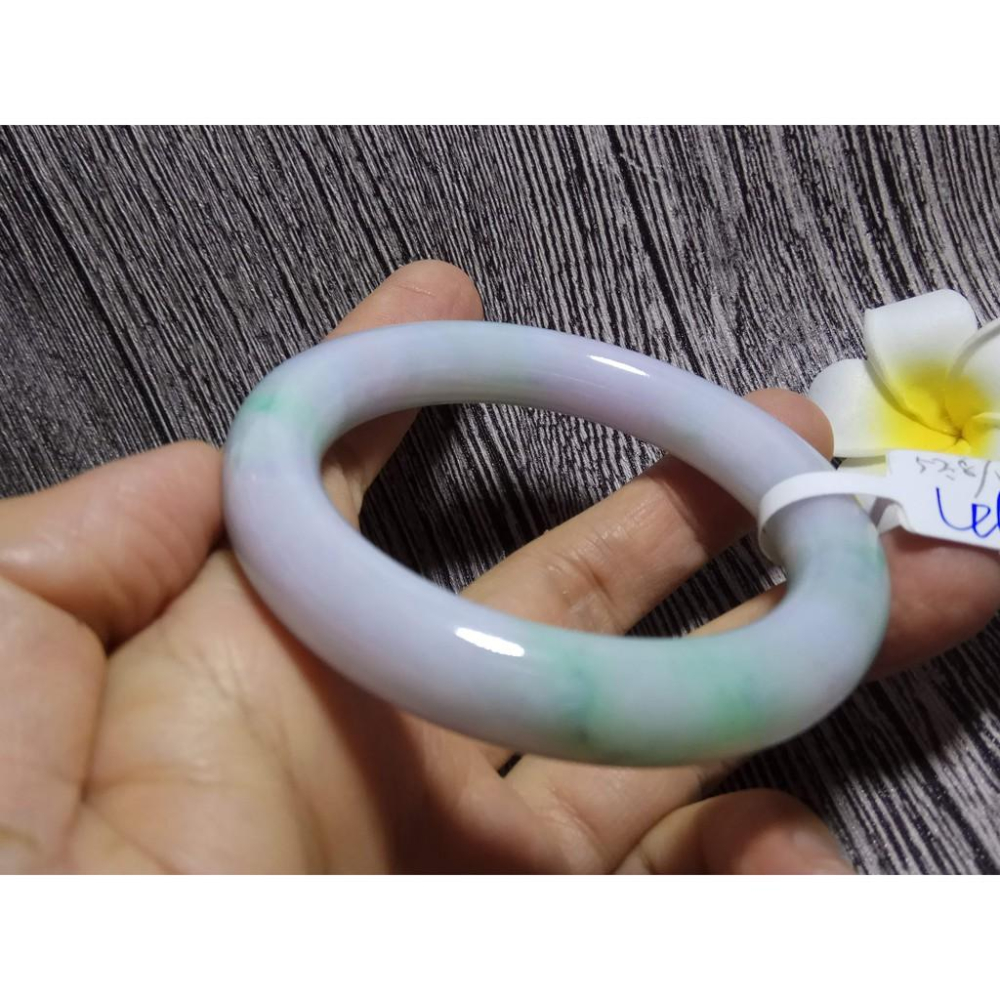 16.8圍天然玉石緬甸玉硬玉翡翠冰種正陽綠透春帶彩紫羅蘭手鐲玉鐲鐲子手環圓骨圓條鐲珠寶玉石首飾飾品精品太漂亮了恕不議價-細節圖6