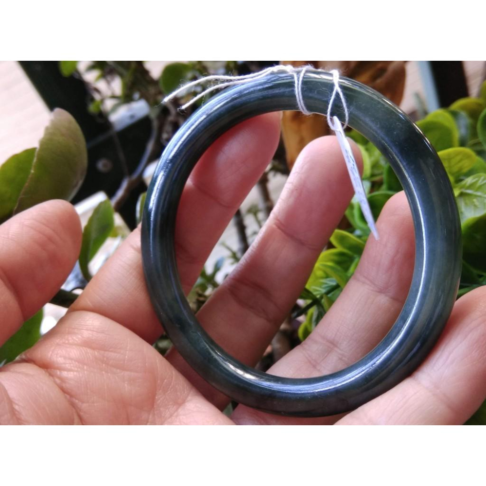 17.4天然玉石緬甸玉硬玉翡翠a貨冰藍水油青種滿綠手鐲玉鐲鐲子手環圓骨圓條鐲珠寶玉石首飾飾品精品-細節圖5