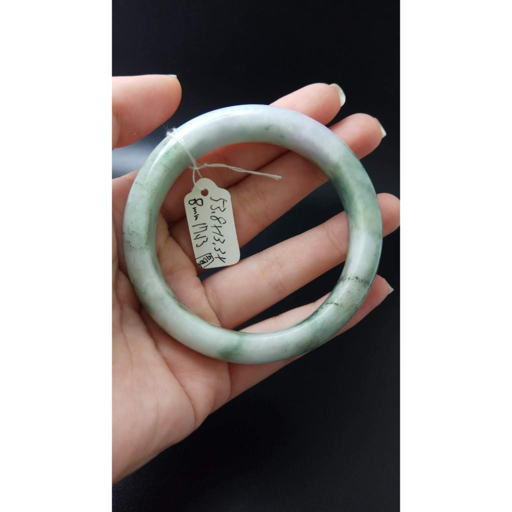 17.13圍天然緬甸玉硬玉翡翠春彩春帶彩冰潤手鐲玉鐲鐲子手環平安鐲細膩有種水珠寶玉石首飾飾品-細節圖2