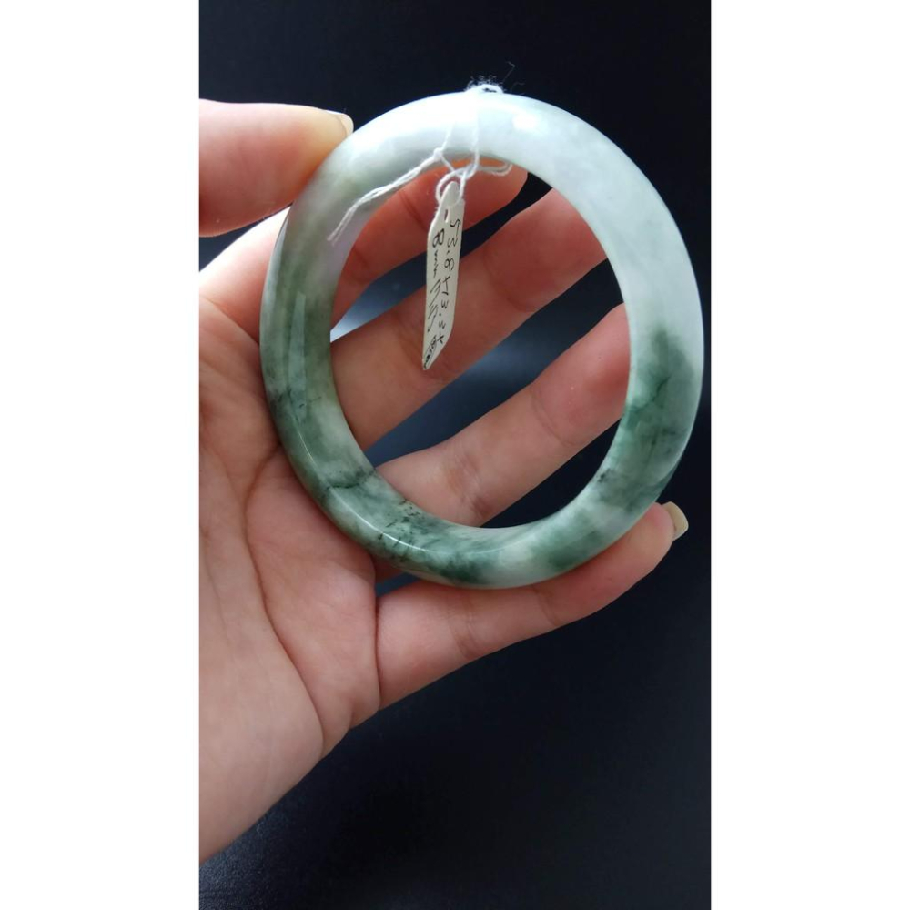 17.13圍天然緬甸玉硬玉翡翠春彩春帶彩冰潤手鐲玉鐲鐲子手環平安鐲細膩有種水珠寶玉石首飾飾品-細節圖3