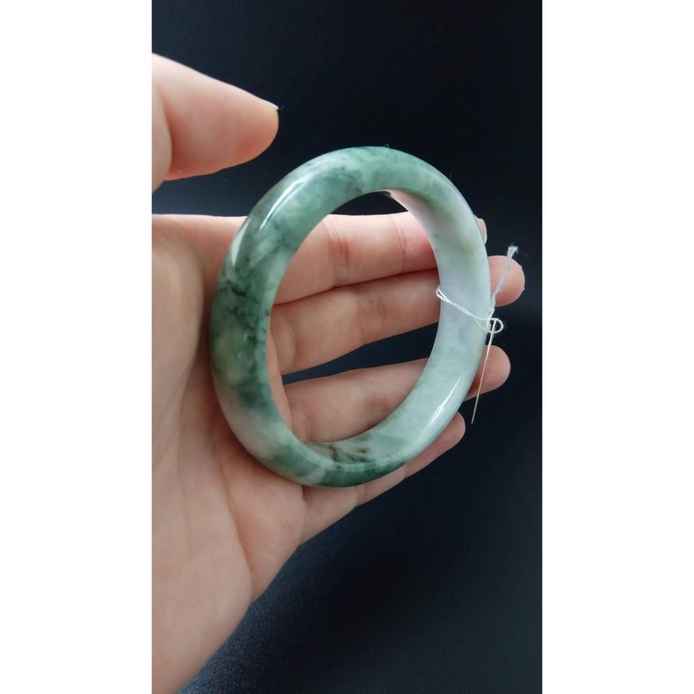 17.13圍天然緬甸玉硬玉翡翠春彩春帶彩冰潤手鐲玉鐲鐲子手環平安鐲細膩有種水珠寶玉石首飾飾品-細節圖4
