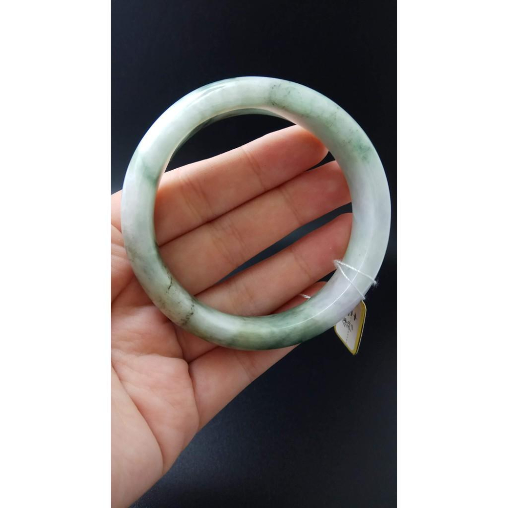17.13圍天然緬甸玉硬玉翡翠春彩春帶彩冰潤手鐲玉鐲鐲子手環平安鐲細膩有種水珠寶玉石首飾飾品-細節圖7