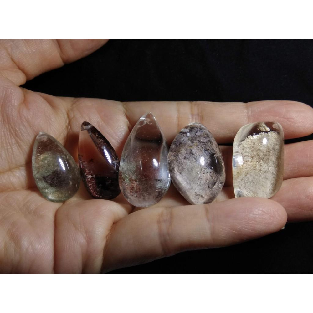 第6組鈦晶天然水晶滿天星膠花彩色花紫紅綠幽靈千層金字塔綠銀山水滴型吊墜吊飾掛飾掛墜墜子珠寶寶石玉石首飾飾品-細節圖4