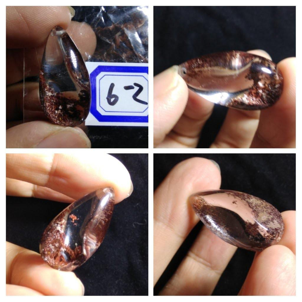 第6組鈦晶天然水晶滿天星膠花彩色花紫紅綠幽靈千層金字塔綠銀山水滴型吊墜吊飾掛飾掛墜墜子珠寶寶石玉石首飾飾品-細節圖6