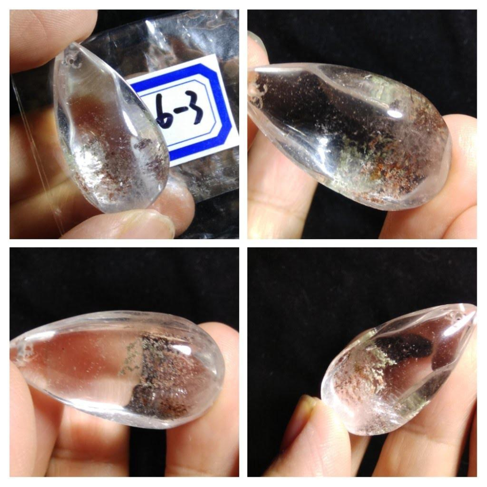 第6組鈦晶天然水晶滿天星膠花彩色花紫紅綠幽靈千層金字塔綠銀山水滴型吊墜吊飾掛飾掛墜墜子珠寶寶石玉石首飾飾品-細節圖7