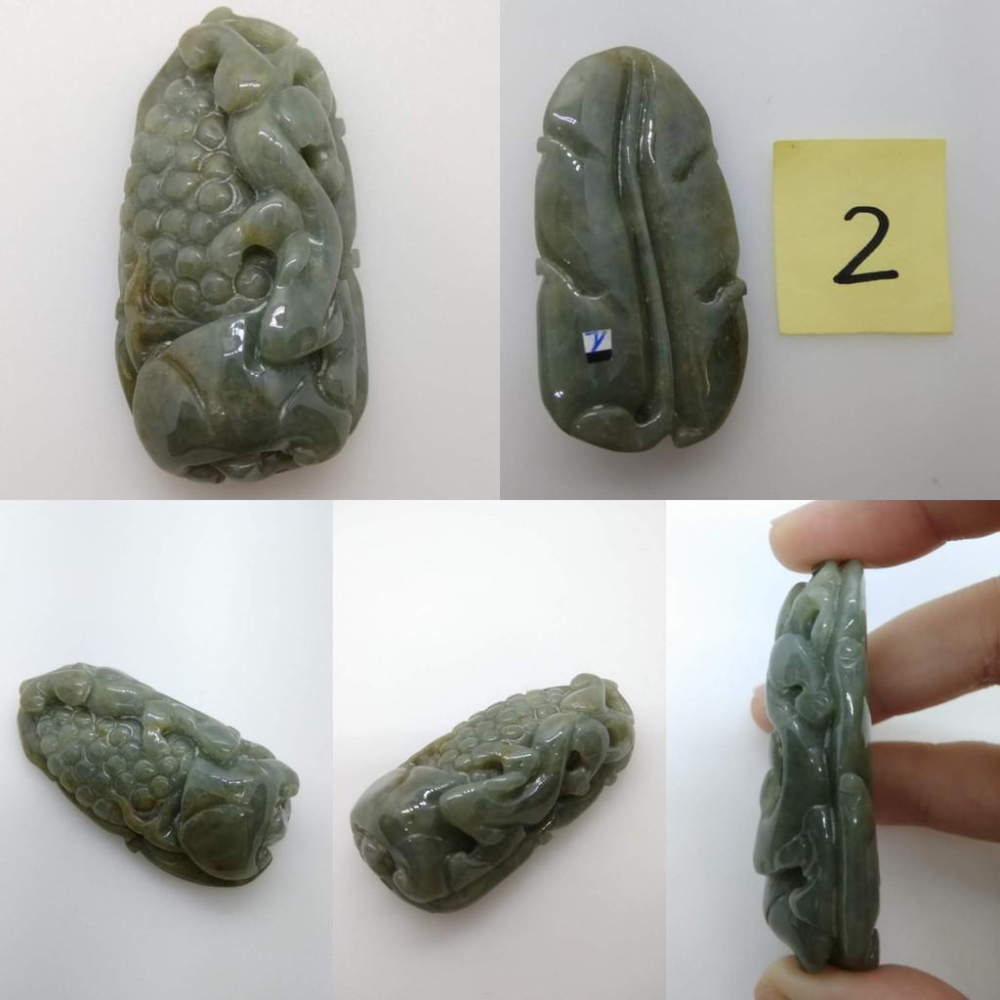 天然緬甸玉飄花翡翠螭龍如意吊墜墜子玉墬掛件玉珮項鍊珠寶寶石首飾飾品任選-A11-細節圖4