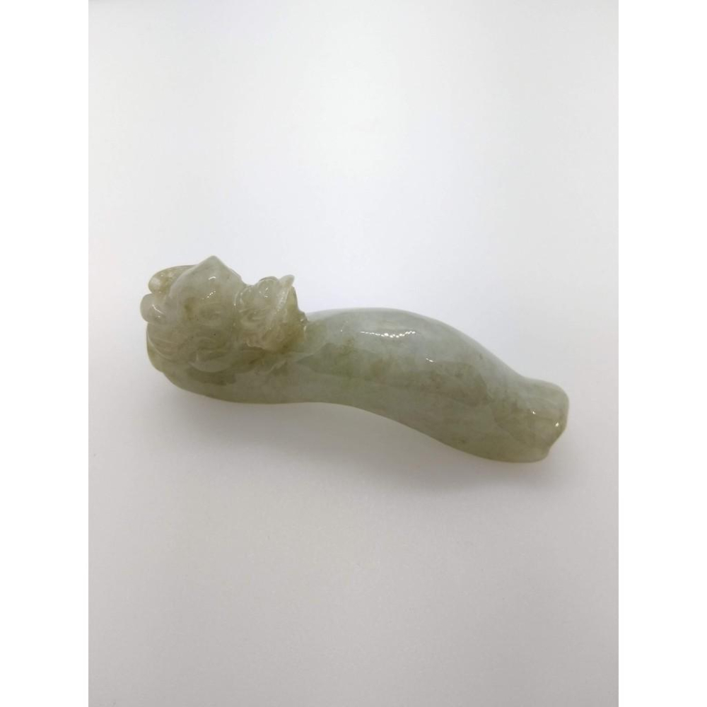 天然緬甸玉冰黃翡翠龍如意招財吊墜墜子玉墬掛件玉珮項鍊珠寶寶石首飾飾品-細節圖3