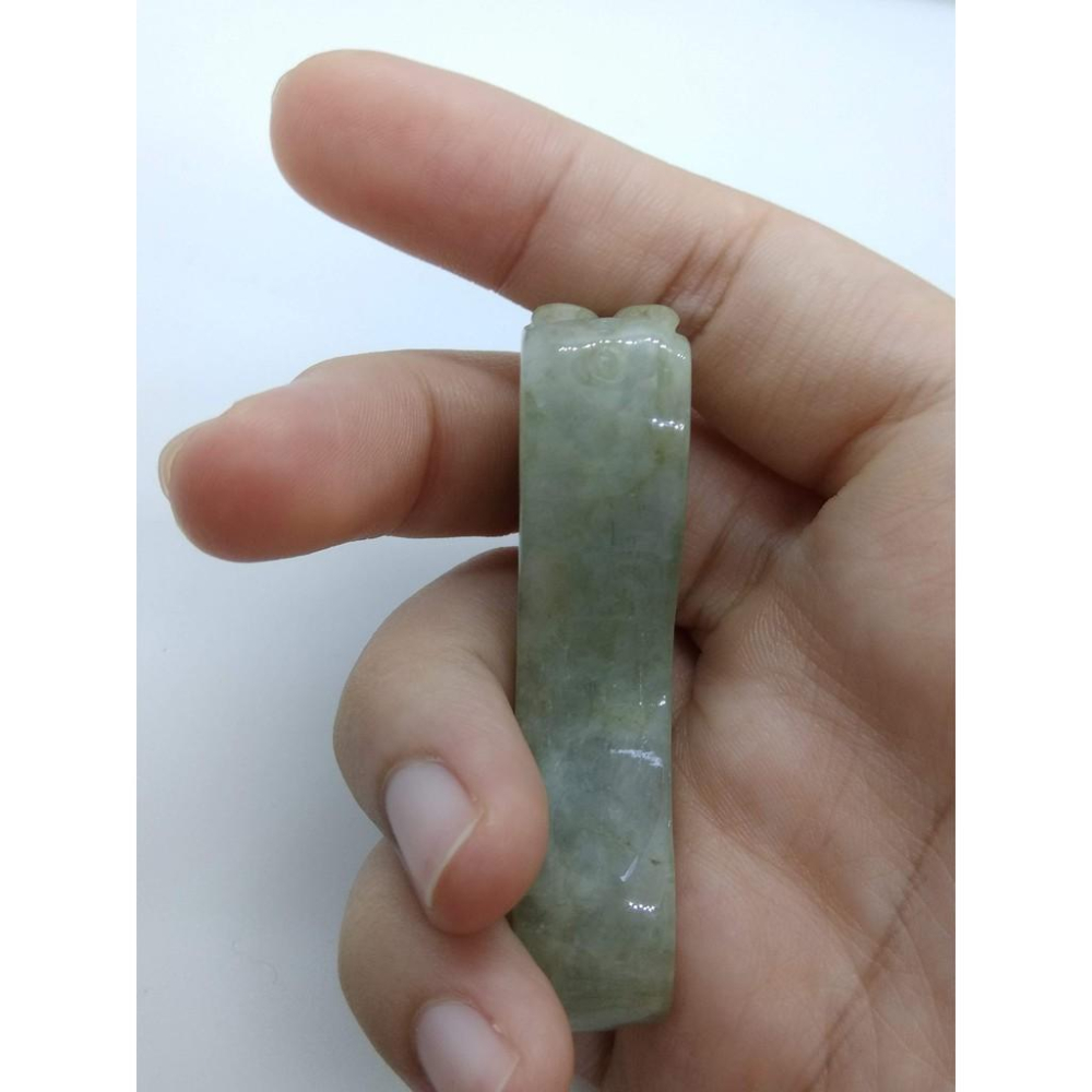 天然緬甸玉冰黃翡翠龍如意招財吊墜墜子玉墬掛件玉珮項鍊珠寶寶石首飾飾品-細節圖4