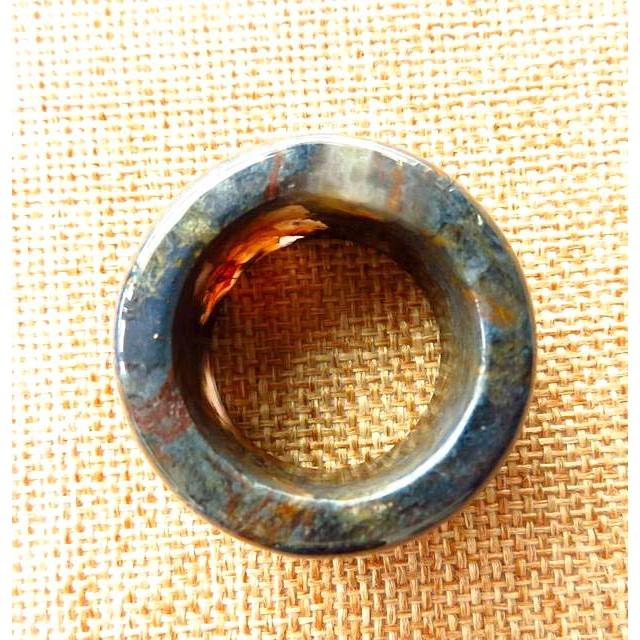 天然超美冰透款*多彩色*極美天然納米比亞AAA級19mm彼得石指環板指戒指珠寶寶石首飾飾品-細節圖3