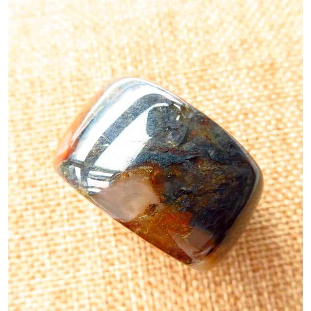 天然超美冰透款*多彩色*極美天然納米比亞AAA級19mm彼得石指環板指戒指珠寶寶石首飾飾品-細節圖4