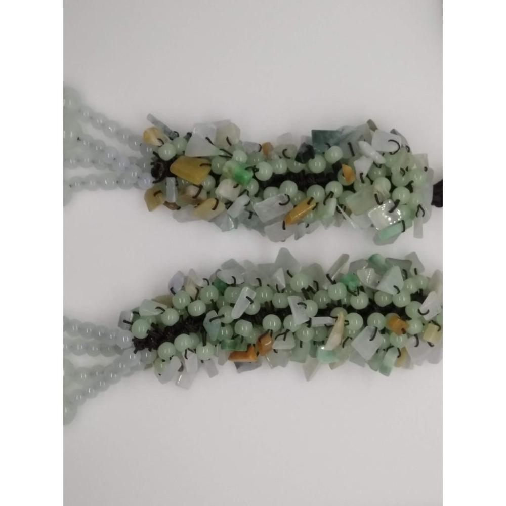 天然玉石A貨緬甸玉三彩碎碎平安汽車掛件翡翠玉石保平安符車載吊墜男女吊飾裝飾品檔位珠擺件掛飾-細節圖3