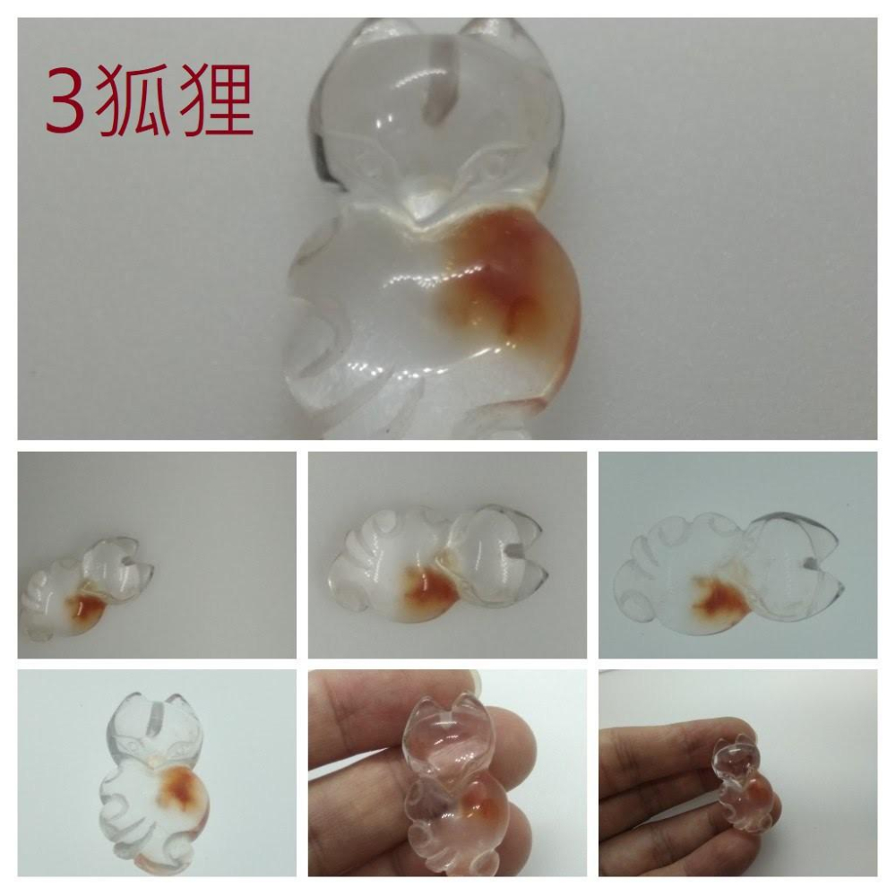天然寶石水晶鴻運當頭紅兔毛九尾狐狸貔貅吊墜吊飾掛飾掛墜墜子珠寶寶石玉石首飾飾品-細節圖2