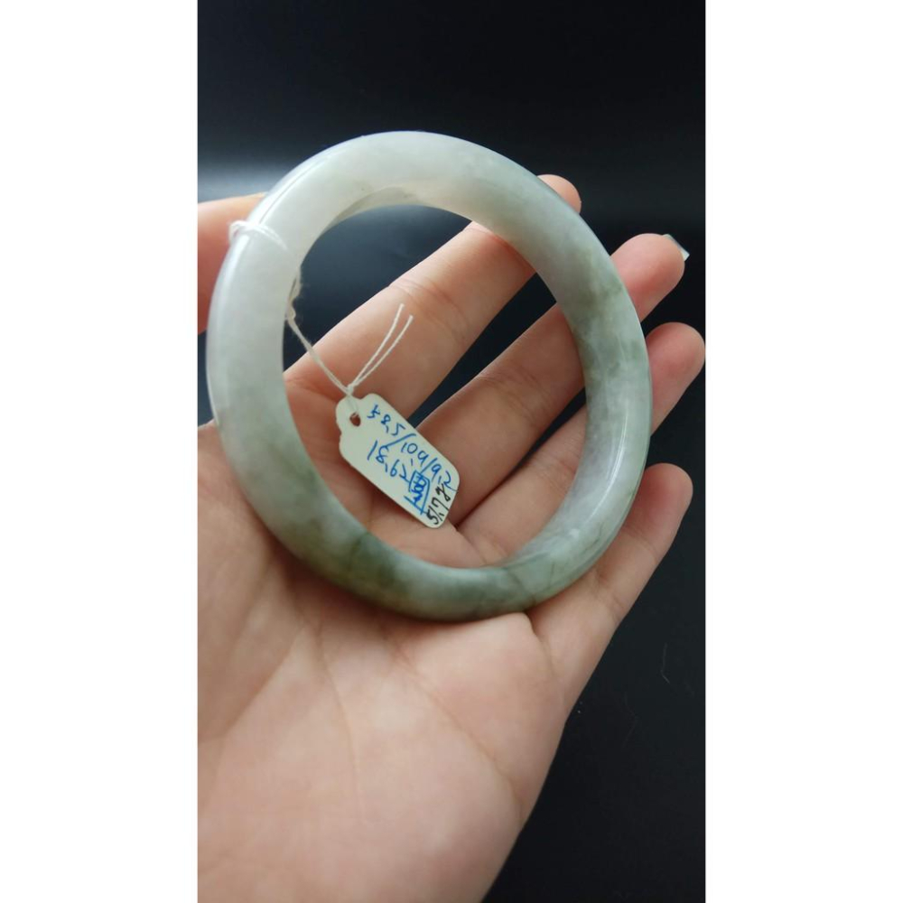 18.62圍天然緬甸玉翡翠冰綠帶陽綠手鐲玉鐲鐲子手環平安鐲細膩有種水珠寶玉石首飾飾品-細節圖3