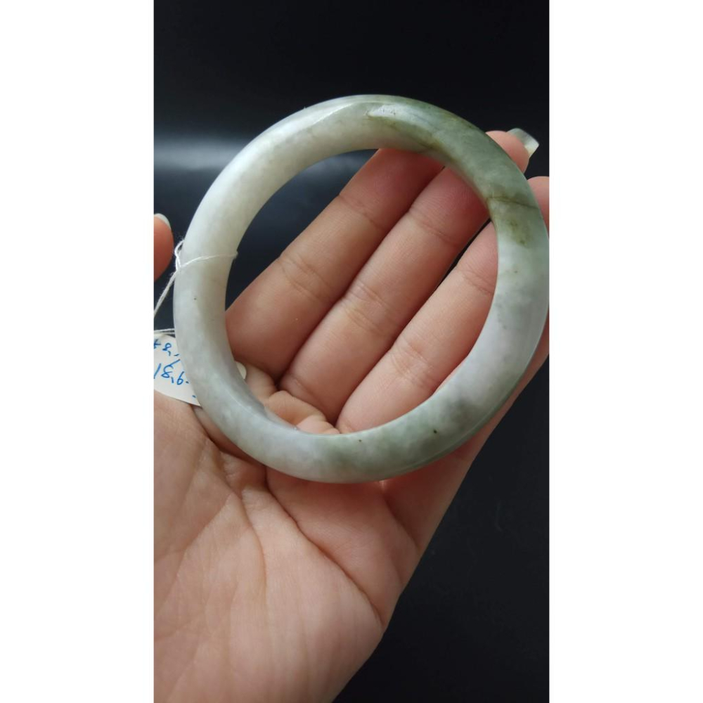 18.62圍天然緬甸玉翡翠冰綠帶陽綠手鐲玉鐲鐲子手環平安鐲細膩有種水珠寶玉石首飾飾品-細節圖4